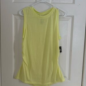 Pro Player Plus size 1X cinch side muscle tank Yellow  . NWT